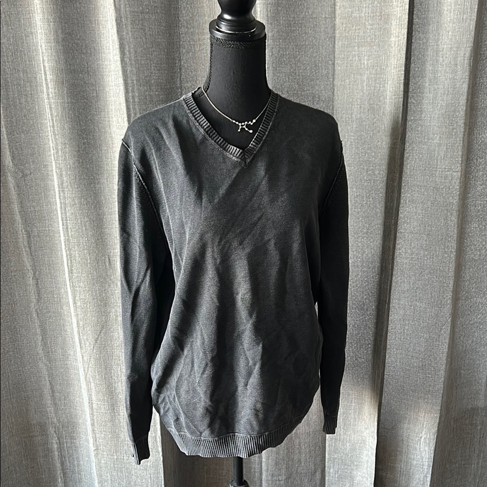 Tommy Bahama Black V-Neck Sweater with Relaxed Fit